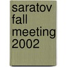 Saratov Fall Meeting 2002 by Valery V. Tuchin