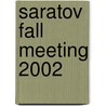 Saratov Fall Meeting 2002 door Valery V. Tuchin