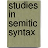 Studies In Semitic Syntax door Dagmar Engberth