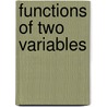 Functions Of Two Variables door Sean Dineen