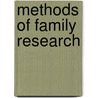 Methods of Family Research by Sigel/Brod