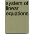 System Of Linear Equations