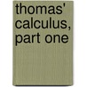 Thomas' Calculus, Part One door Weir