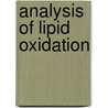 Analysis of Lipid Oxidation door Onbekend