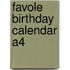 Favole Birthday Calendar A4