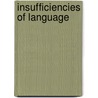 Insufficiencies of Language door Edith Simmel