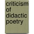 Criticism of Didactic Poetry