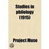 Studies In Philology (12-13)