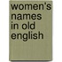 Women's Names In Old English