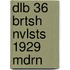 Dlb 36 Brtsh Nvlsts 1929 Mdrn