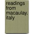 Readings From Macaulay. Italy