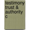 Testimony Trust & Authority C door Benjamin McMyler