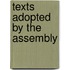 Texts Adopted By The Assembly