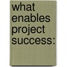 What Enables Project Success: door Ph.d. Walker Derek H.T.