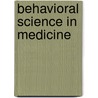 Behavioral Science In Medicine door Barbara Fadem