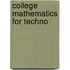 College Mathematics For Techno