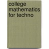 College Mathematics For Techno by Hobbs