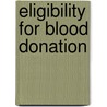 Eligibility For Blood Donation by Pan American Health Org