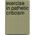 Exercise In Pathetic Criticism