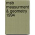 Msb Measurment & Geometry 1994