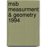 Msb Measurment & Geometry 1994 door Karen Lassiter