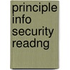 Principle Info Security Readng door Michael E. Whitman