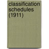 Classification Schedules (1911) door Library of Congress