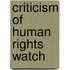 Criticism Of Human Rights Watch