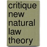 Critique New Natural Law Theory by Russell Hittinger