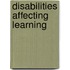 Disabilities Affecting Learning