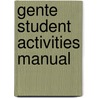Gente Student Activities Manual door Maria Jose de la Fuente