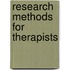 Research Methods For Therapists