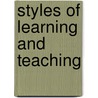 Styles Of Learning And Teaching door Noel Entwistle