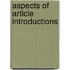 Aspects Of Article Introductions