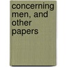 Concerning Men, And Other Papers door Dinah Maria Mulock Craik