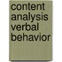 Content Analysis Verbal Behavior