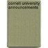 Cornell University Announcements