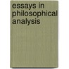 Essays In Philosophical Analysis door Nicholas Rescher