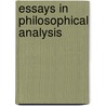 Essays In Philosophical Analysis by Nicholas Rescher