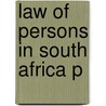 Law Of Persons In South Africa P door Sonia Human