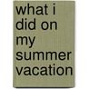 What I Did On My Summer Vacation door Paul M. Hambke