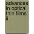 Advances In Optical Thin Films Ii