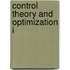 Control Theory And Optimization I