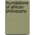 Foundations Of African Philosophy