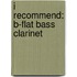 I Recommend: B-Flat Bass Clarinet