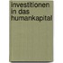 Investitionen In Das Humankapital