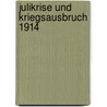 Julikrise Und Kriegsausbruch 1914 door Matti Ostrowski