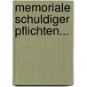 Memoriale Schuldiger Pflichten... by Stefano Palma
