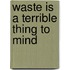 Waste Is A Terrible Thing To Mind
