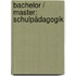 Bachelor / Master: Schulpädagogik